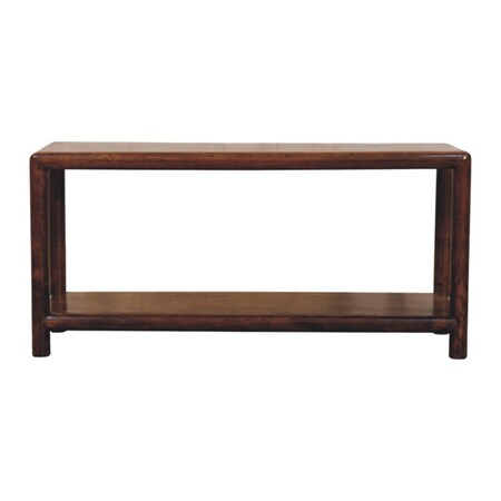 Homeroots 41in Brown Solid Wood Storage Bench With Cabinet 718249