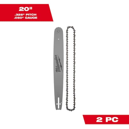 Milwaukee Tool Gauge Saw Chain and Guide Bar Set 49-16-2848