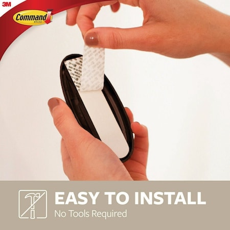 Command Oil Rubbed Bronze Curtain Rod Hook 2 Hooks 2 Strips 17053ORB-2ES