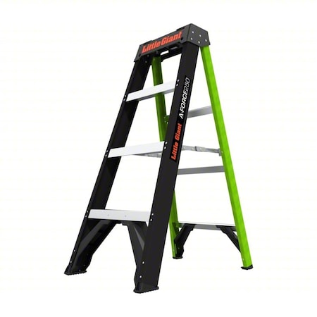 Little Giant Ladders A-Frame Stepladder, Fiberglass, 4 ft, 8.5 ft 15764-001