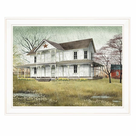 Homeroots April Showers 3 White Framed Print Wall Art 404427