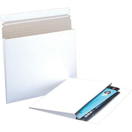 Partners Brand Gusseted Flat Mailers, 12 1/2" x 9 1/2" x 1", White, PK100 RM2G
