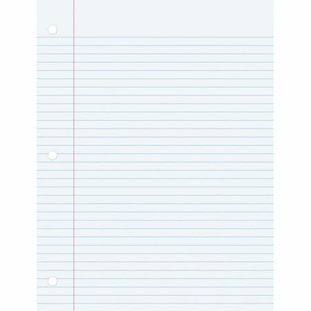 Pacon College Ruled Filler Paper, White, 100PK PACMMK09221