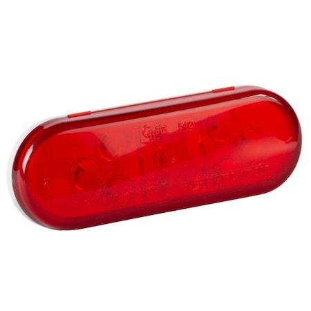 Grote Lighting SuperNova 9-Diode Oval LED Stop Tail Turn Lights, 6in Red, 12V, Acrylic Lens,  54142