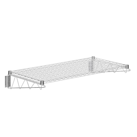 Amgood 24 in. x 48 in. Chrome Wire Wall Mount Shelf AMG WRS-WALL CH-2448-Z
