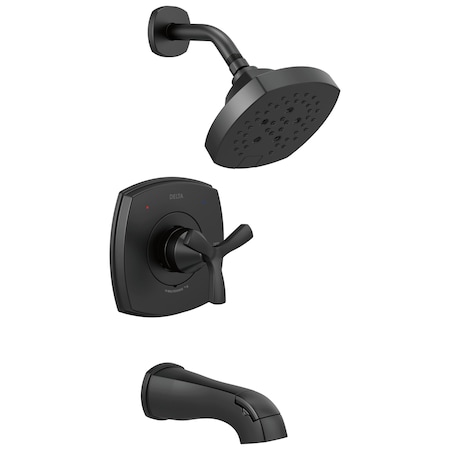 Delta Stryke 14 Series Tub And Shower In Matte Black T144766-BL
