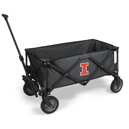 Picnic Time Family Of Brands NCAA Illinois Fighting Illini Adventure Wagon Folding Wagon - Wagon Cart 739-00-679-214-0