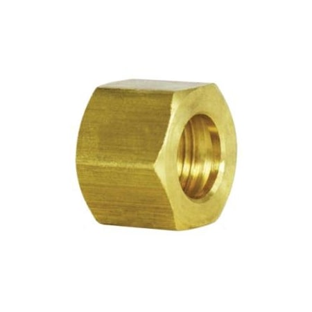 Midland Industries NUT HEX 3/16IN COMPRESSION BRS 0.41IN 18034