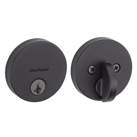 Kwikset Residential Deadbolts Single Cylinder Reversible Matte Black 258RDT-514S.STRKP