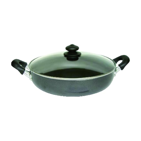 Bene Casa Aluminum Casserole with lid 12 in. 5.2 qt Black BC-40901