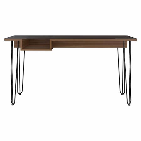Homeroots 55" Brown and Black Computer Desk 403802