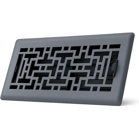 Sierra Grates 4 in. H X 14 in. W Powder Coat Steel, Granite Grey Floor Register ORI414-GRY