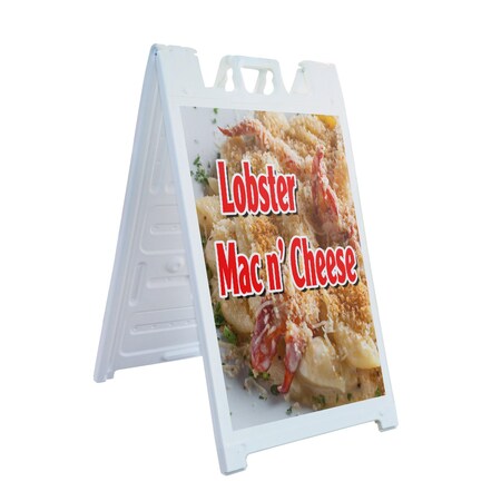 Signmission Lobster Mac N' Cheese, A-Frame & 2 Decals Installed, Heavy-Duty Plastic Frame SBHD-D-2436-Lobster Mac N' Cheese