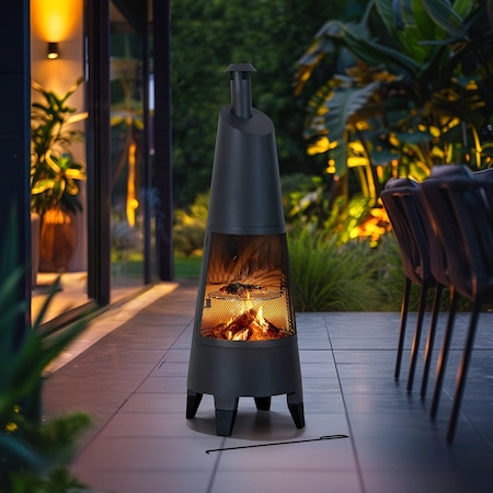 Sunjoy Raleigh Chiminea fireplace with PVC Cover Grey A303005620