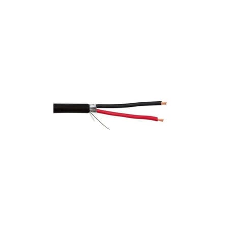 Cable Wholesale Direct Burial / Outdoor Shielded Security/Alarm Wire, Black, 18/2 (18AWG 2 Conductor), 10K5-62222MH