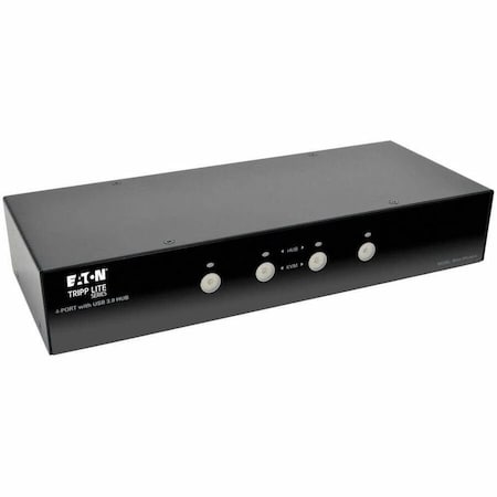 Eaton EATON Tripp Lite Series 4-Port DisplayPort KVM Switch with Audio, Cables and USB 3.0 SuperSpeed Hub B004-DPUA4-K