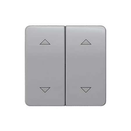 Siemens DELTA profil, silver Rocker switch with shutter symbols for pushbutton 2-fold 5TG7987