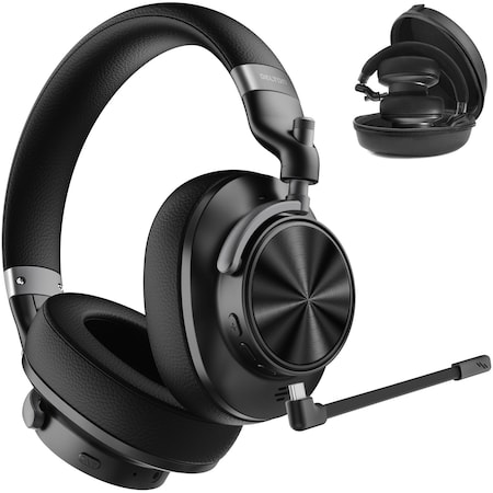 Delton Wireless Active Noise Cancelling Bluetooth Stereo Computer Headphones/Headset, Black M320