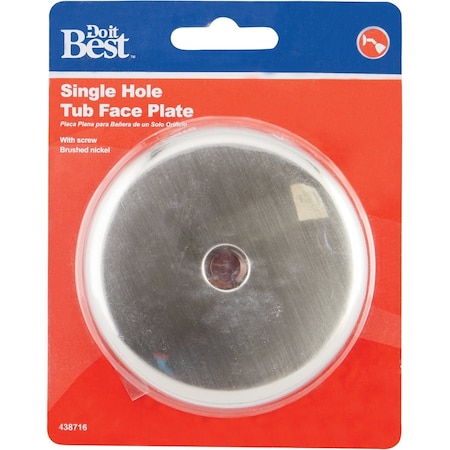 Do It Best One-Hole Brushed Nickel Bath Drain Face Plate 820-10DBN