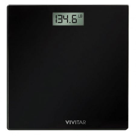 Vivitar Healthy Balance Digital Bathroom Scale With Jumbo LCD Display in Black PS-V134-B