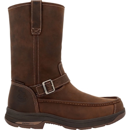 Georgia Boot Athens SuperLyte Waterproof Wellington Pull-On Boot, Brown, Size 11 GB00723