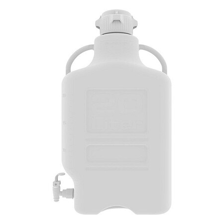 Zoro Select Carboy, Polypropylene, 614 mm H, Colorless 155-3211-OEM