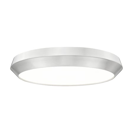 Z-Lite Quasars Brushed Nickel 1 Light Flush Mount 7701F20-BN-LED