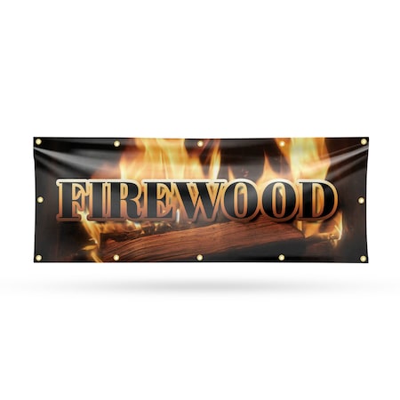 Signmission Firewood, 48 Inch x 120 Inch, Vinyl Banner B-120-30627