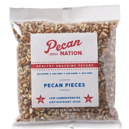 Pecan Nation PECANS PIECES 16OZ PILLOW BAG PNPC16.30