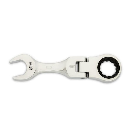 Gearwrench Stubby Flex Combination, 11/16in 90T, 12Pt 86876