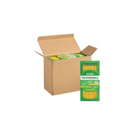 Dixon Ticonderoga Soft No. 2 Pencils, Yellow Barrel, 6PK X14634-0001