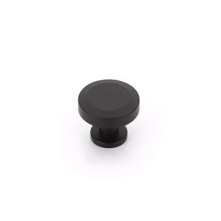Schaub 1-1/4in Diameter Heathrow Cabinet Knob Matte Black Finish 550-MB