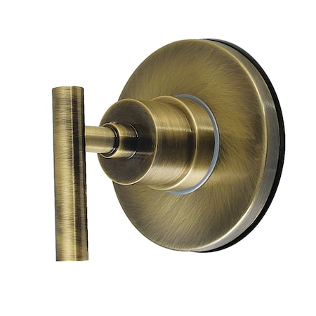Kingston Brass Single-Handle Three-Way Diverter Valve with Round Trim Kit, Antique Brass KS3033CML