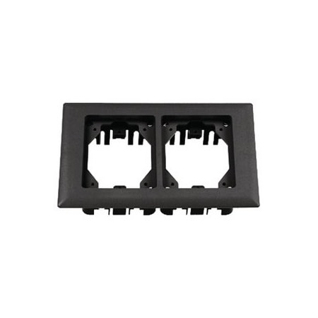 Hubbell Wiring 2-Gang Non-Metallic Carpet Flange, Black PFBRFBL2