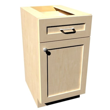 Rigel Cabinetry Kitchen Base Cabinet, 15 in W, 1-Door/1-Drawer, Gray, Solid Wood RTA - 806192