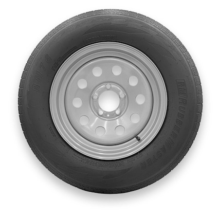 Rubbermaster - Steel Master ST205/75R15 10 Ply 5 On 4.5 Bolt, Silver Wheel Assemblies 599552SIL
