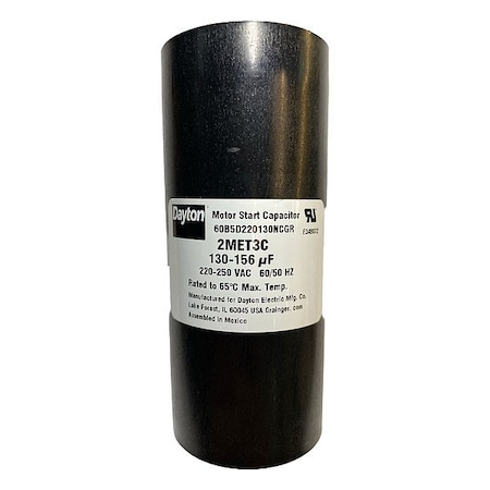 Dayton Motor Start Capacitor, Round 2MET3