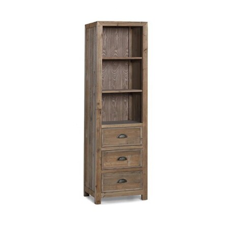 Infurniture 75 in. Rustic Solid Fir Side Cabinet In Grey WK1810-G