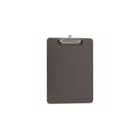 Universal Plastic Clipboard w/Low Profile Clip, 1/2" Cap, 8.5 x 11, Trans Black UNV40311
