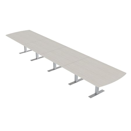 Skutchi Designs 18ft Conference Table W/ Power Unit | 18 Person Modular Arc Rectangle Meeting Table | Harmony Series HAR-AREC-48X216-T-K458-NA