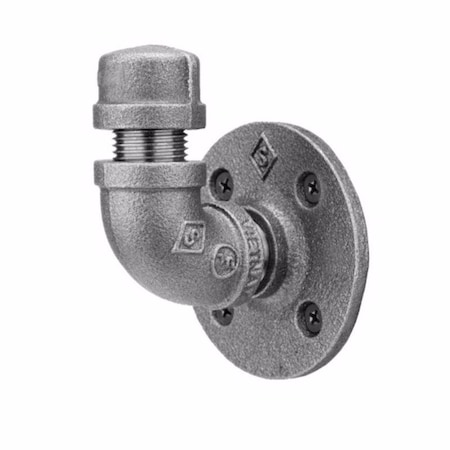 Stz Industries 1/2 in. FIP each X 1/2 in. D FIP Black Malleable Iron Pipe Hook 36612SGLHOOK