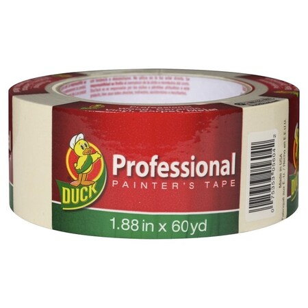 Duck Brand Professional-Grade Painter's Tape, 60 yd L, 1.88 in W, Beige 1361966