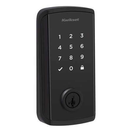 Kwikset Touchscreen Deadbolts Single Cylinder Matte Black 9801WIFITHRDTSCR-514S