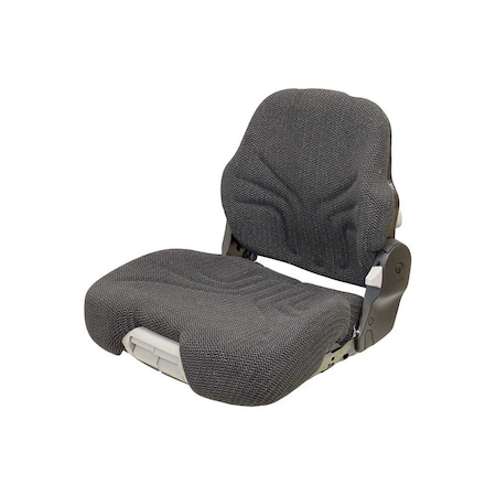Uni Pro 741 Seat Top Assembly, Black/Gray Fabric 8364