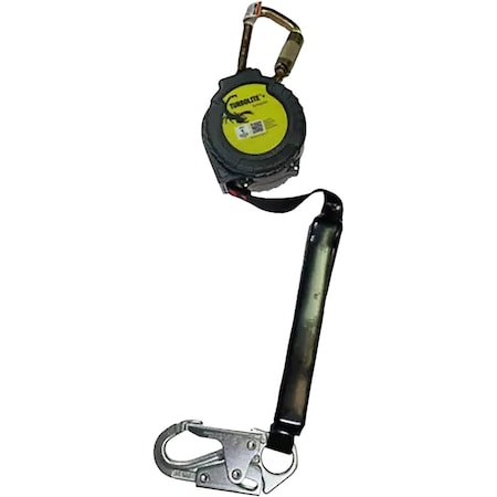 Miller Single Web Personal Fall Limiter with Steel Carabiner and Steel Locking Snap Hook MTL-OHS1-01/8FT