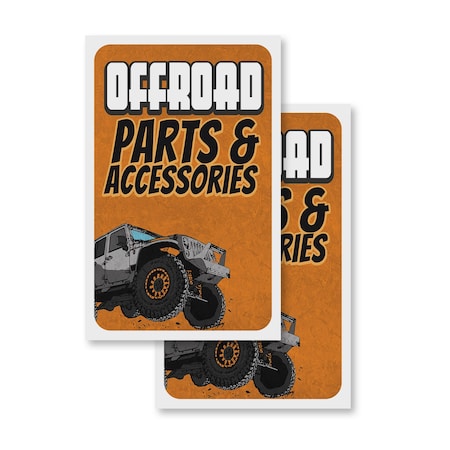 Signmission Off-Road Parts, Vinyl Decals Only 24 Inch x 36 Inch, Vinyl Decal, 2PK DSB-2436-2PACK-30405