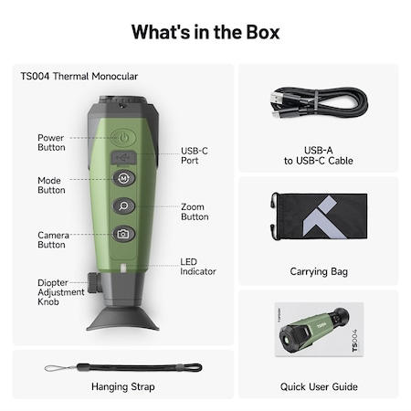 Topdon Ts004 Thermal Monocular, 1EA TD521D0036