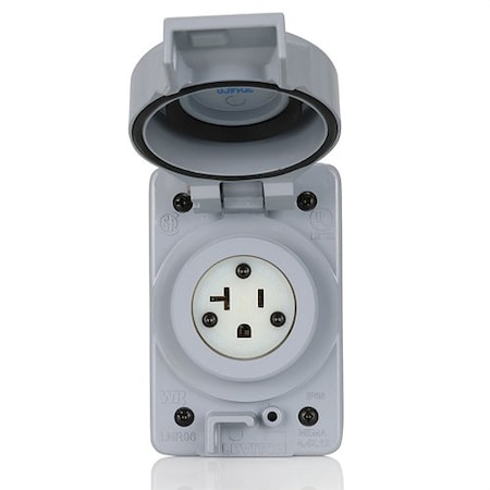 Leviton PlugsandReceptacles, 20A, 125VAC, Gry, Alum LNR96-3