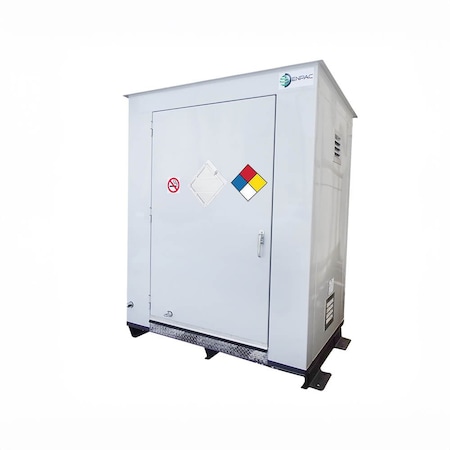 Enpac Hazmat Storage Locker, 4 Drum, 96x70x98" 9504-WH