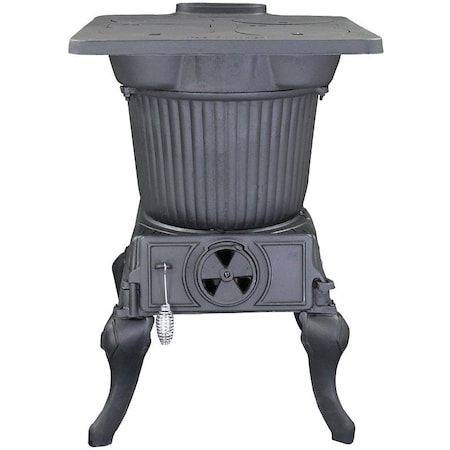 Vogelzang Rancher, 24 in W, 20 in D, 28 in H, 60,000 Btu Heating, Iron, Black SR57E